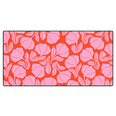 Maritza Lisa Boho Blooms Pink Desk Mat