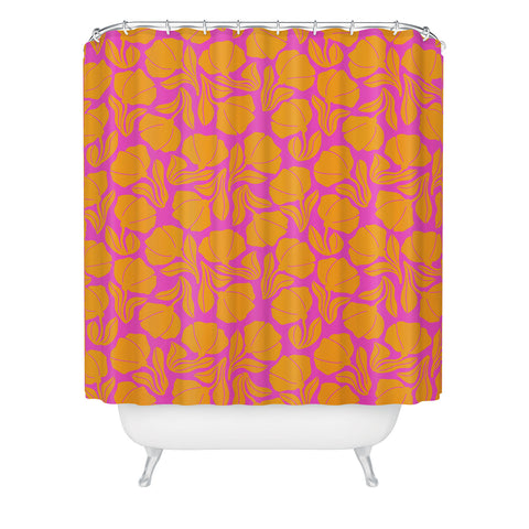 Maritza Lisa Boho Blooms Yellow Shower Curtain
