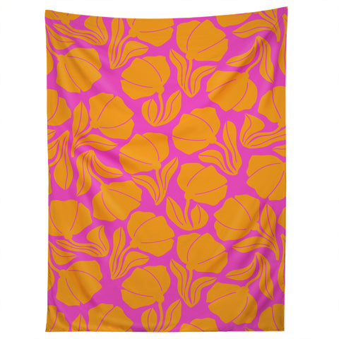 Maritza Lisa Boho Blooms Yellow Tapestry