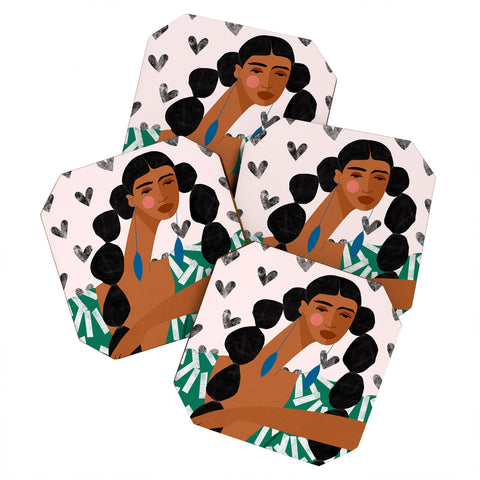 Maritza Lisa Boho Valentine Braids Coaster Set
