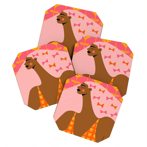 Maritza Lisa Bow Stacking Queen Coaster Set