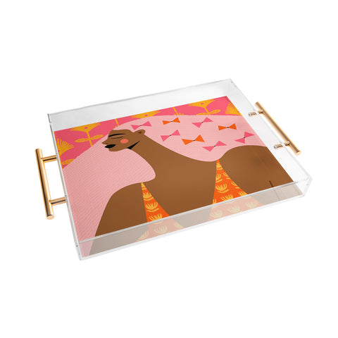 Maritza Lisa Bow Stacking Queen Acrylic Tray