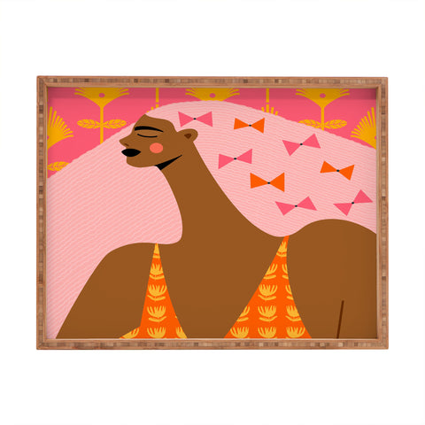 Maritza Lisa Bow Stacking Queen Rectangular Tray