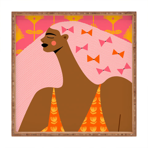 Maritza Lisa Bow Stacking Queen Square Tray