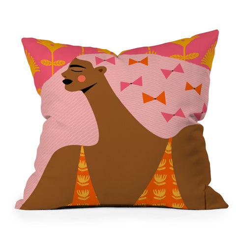Maritza Lisa Bow Stacking Queen Outdoor Throw Pillow