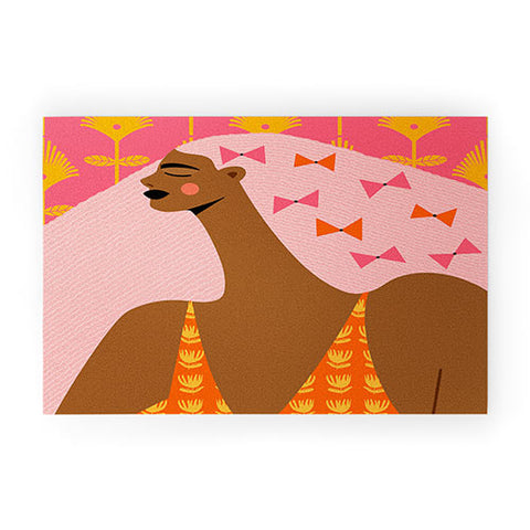 Maritza Lisa Bow Stacking Queen Welcome Mat