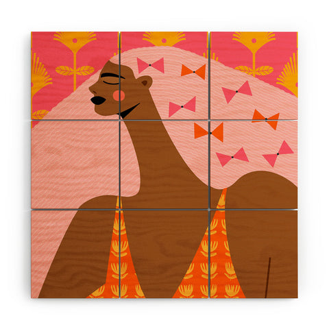 Maritza Lisa Bow Stacking Queen Wood Wall Mural