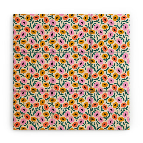 Maritza Lisa Floral Bliss Wood Wall Mural