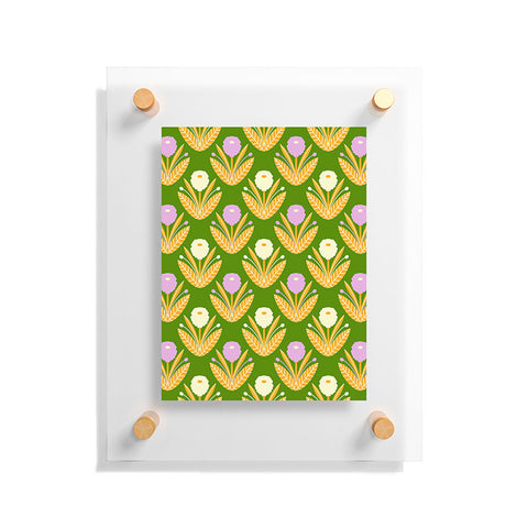 Maritza Lisa Happy White and Purple Dahlias Floating Acrylic Print