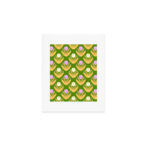 Maritza Lisa Happy White and Purple Dahlias Art Print