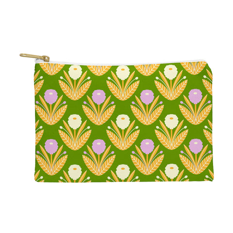 Maritza Lisa Happy White and Purple Dahlias Pouch