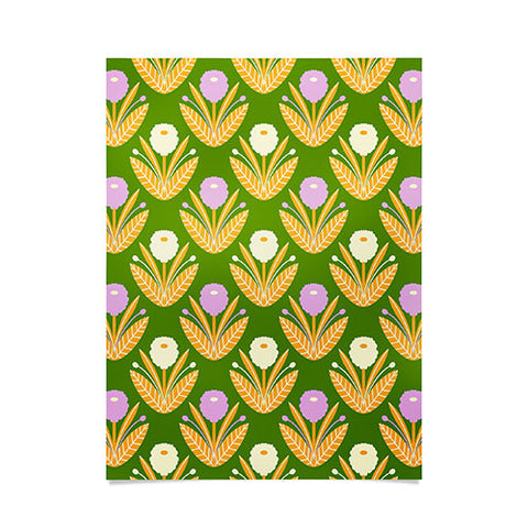 Maritza Lisa Happy White and Purple Dahlias Poster