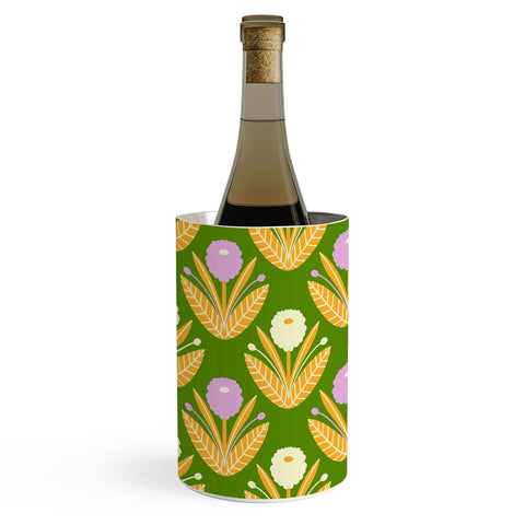 Maritza Lisa Happy White and Purple Dahlias Wine Chiller