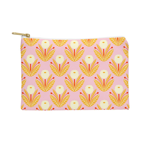 Maritza Lisa Happy White Dahlias Pattern Pouch