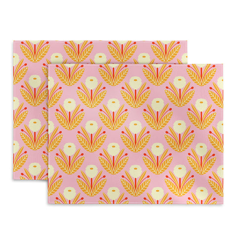 Maritza Lisa Happy White Dahlias Pattern Placemat