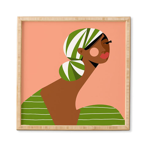 Maritza Lisa Head Wrapped Beauty Framed Wall Art