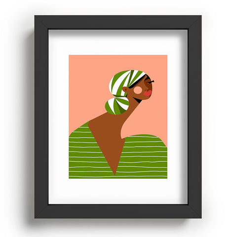 Maritza Lisa Head Wrapped Beauty Recessed Framing Rectangle