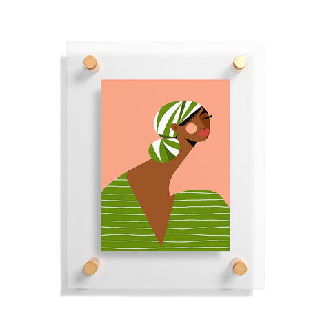 Maritza Lisa Head Wrapped Beauty Floating Acrylic Print