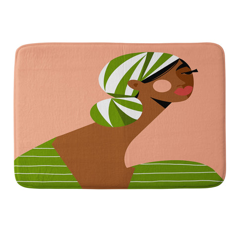 Maritza Lisa Head Wrapped Beauty Memory Foam Bath Mat