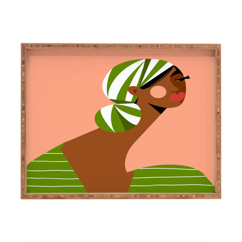 Maritza Lisa Head Wrapped Beauty Rectangular Tray