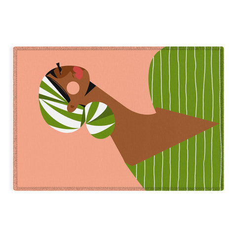 Maritza Lisa Head Wrapped Beauty Outdoor Rug