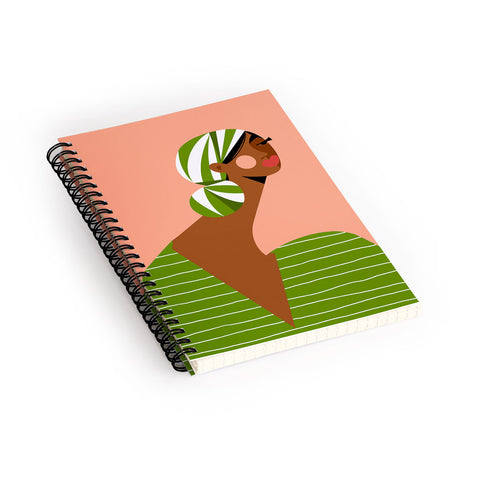 Maritza Lisa Head Wrapped Beauty Spiral Notebook