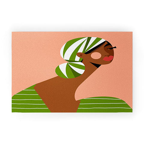 Maritza Lisa Head Wrapped Beauty Welcome Mat