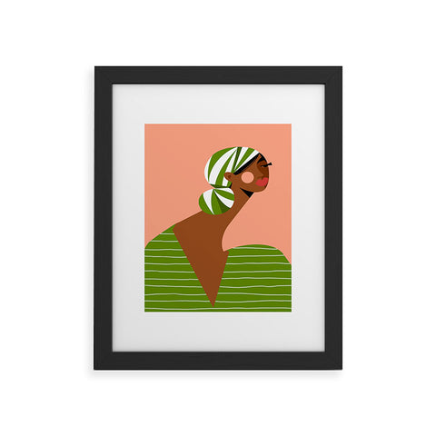 Maritza Lisa Head Wrapped Beauty Framed Art Print