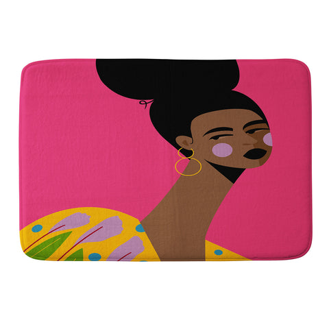 Maritza Lisa Lavender Lilies Memory Foam Bath Mat