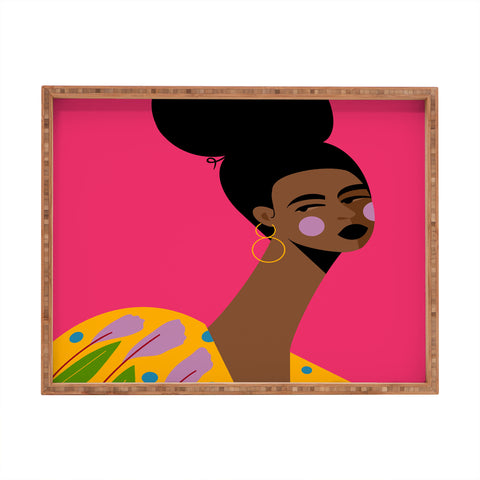 Maritza Lisa Lavender Lilies Rectangular Tray