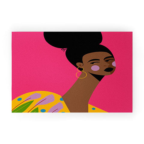 Maritza Lisa Lavender Lilies Welcome Mat