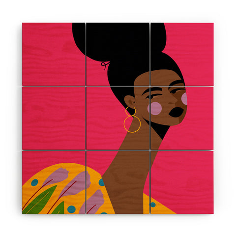 Maritza Lisa Lavender Lilies Wood Wall Mural