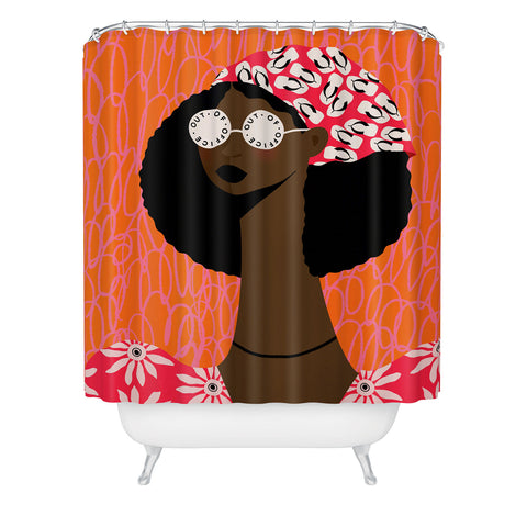 Maritza Lisa Out Of Office Shower Curtain