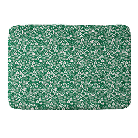 Maritza Lisa Retro Forest Flora Pattern Memory Foam Bath Mat