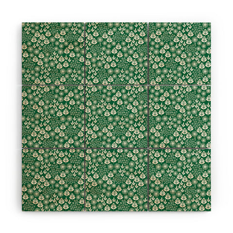 Maritza Lisa Retro Forest Flora Pattern Wood Wall Mural
