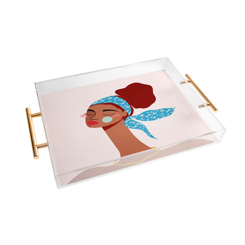 Maritza Lisa Spring Breeze I Acrylic Tray