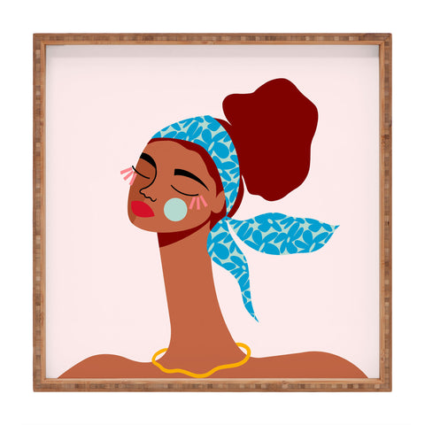 Maritza Lisa Spring Breeze I Square Tray