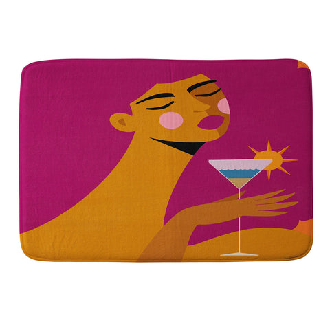 Maritza Lisa Summer Solstice Sip Memory Foam Bath Mat