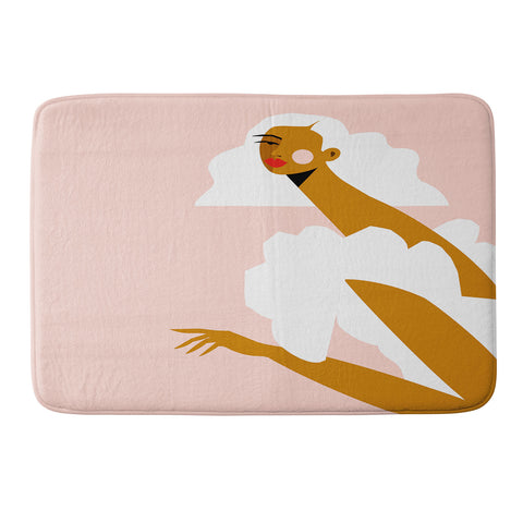 Maritza Lisa White Dress Memory Foam Bath Mat
