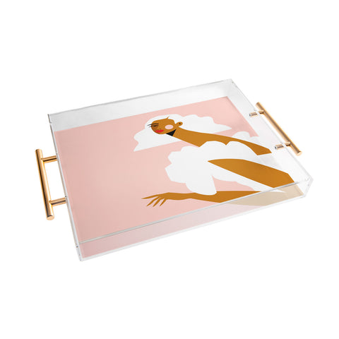 Maritza Lisa White Dress Acrylic Tray