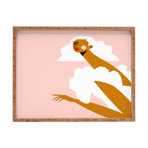 Maritza Lisa White Dress Rectangular Tray