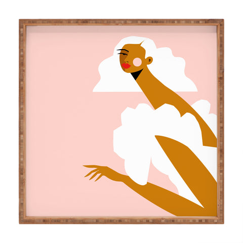 Maritza Lisa White Dress Square Tray