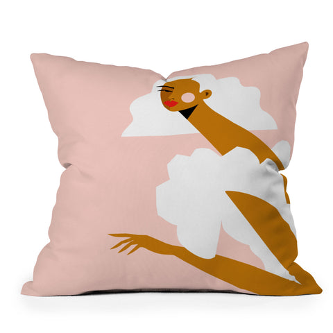 Maritza Lisa White Dress Throw Pillow