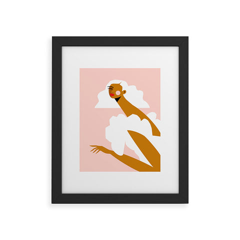 Maritza Lisa White Dress Framed Art Print