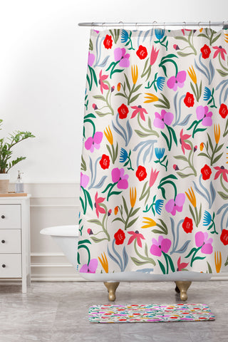 Maritza Lisa Wild Botanica Bloom Shower Curtain And Mat