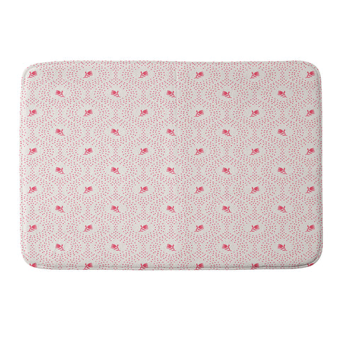 Maritza Lisa Wild Dotted Florals Pattern Memory Foam Bath Mat