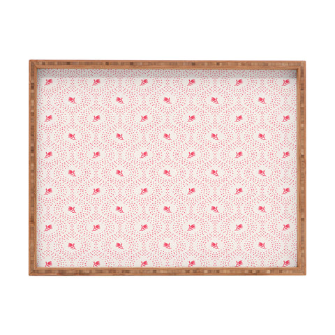 Maritza Lisa Wild Dotted Florals Pattern Rectangular Tray