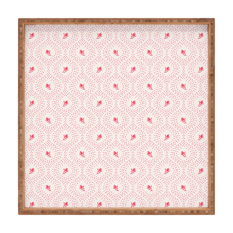 Maritza Lisa Wild Dotted Florals Pattern Square Tray