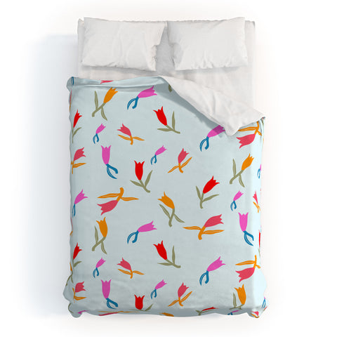 Maritza Lisa Wild Grace Abstract Florals Duvet Cover