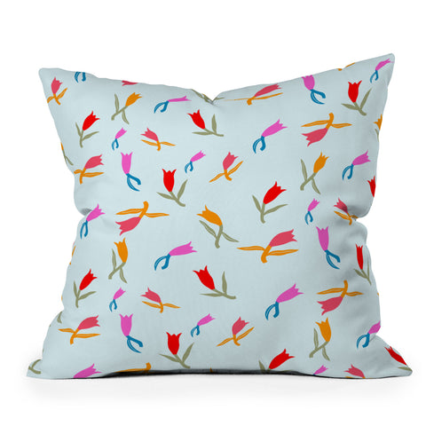 Maritza Lisa Wild Grace Abstract Florals Outdoor Throw Pillow